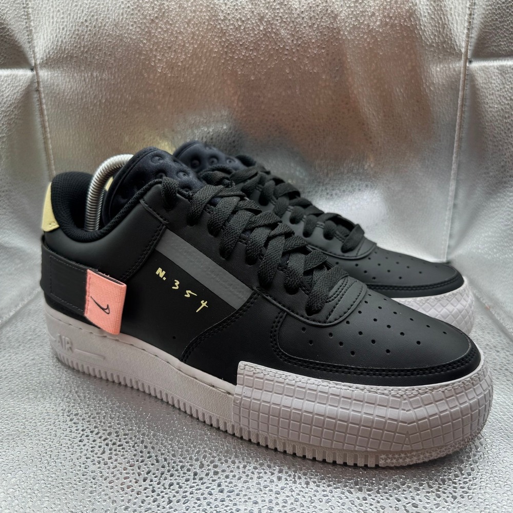 Size 9 - Nike Air Force 1 Type N.354' Mens White Black Athletic Shoes CI0054-001
